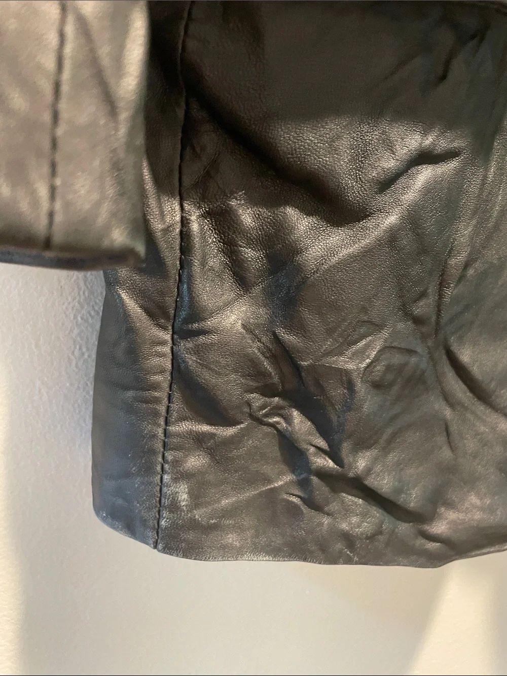 Rosleen Black Leather Sport Coat Character Blazer